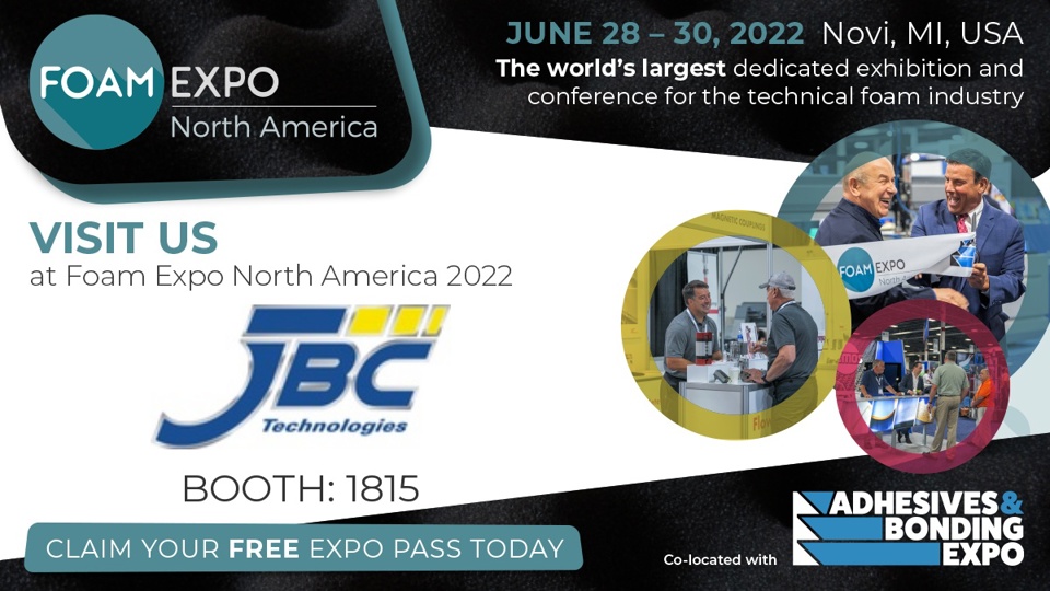 JBC to Exhibit at 2022 Foam/Adhesives & Bonding Expo